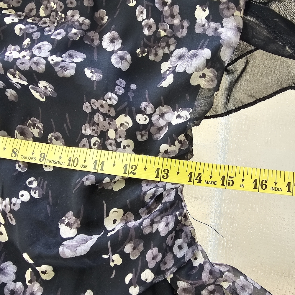 Cedico Floral One Shoulder Ruffle Mini Dress | M Romantic Boho Party Cocktail - Picture 13 of 14